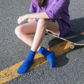Solid Colour Cotton Crew Socks for Women - Red 1 Pair - view 5
