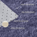 Solid Colour Living Room Carpet 150 x 240 cm, Soft Velvet Bedroom Floor Rug - Purple - view 5