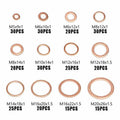 Solid Copper Sump Plug Washer Seal Kit, 280 Piece, 12 Sizes - view 3