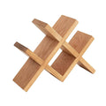 Solid Oak Wine Rack for 4 Bottles, Desktop Bottle Holder - view 2