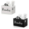 Solid Pine Wood Remote Control Storage Box Organiser - Black - view 3