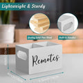 Solid Pine Wood Remote Control Storage Box Organiser - Black - view 4