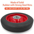 Solid Rubber Cart Wheels, 6 Inch (15 cm), Pack of 2 - view 4
