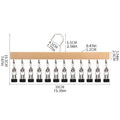 Solid Wood 12 Peg Clip Hanger for Socks, Ties and Scarves, Closet Storage Organiser - view 3