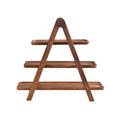 Solid Wood 3 Layer Tray Display Rack, Foldable Dinner Plate Holder Stand - view 2