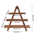 Solid Wood 3 Layer Tray Display Rack, Foldable Dinner Plate Holder Stand - view 3