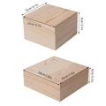 Solid Wood Gift Boxes with Flip Lid for Jewellery Keepsakes Pack of 10 - 12 cm Square - view 4
