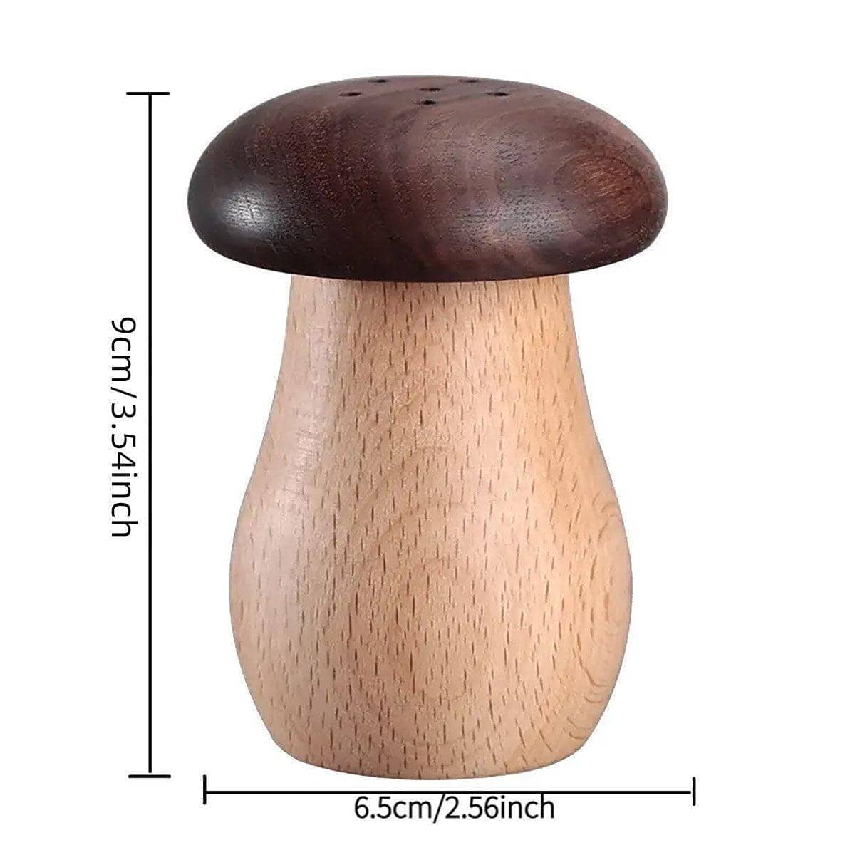 Solid Wood Mushroom Toothpick Holder - Beech and Black Walnut - view 3