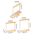Solid Wood Necklace Display Rack - 18 Hooks - view 4