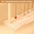 Solid Wood Necklace Display Rack - 18 Hooks - view 5