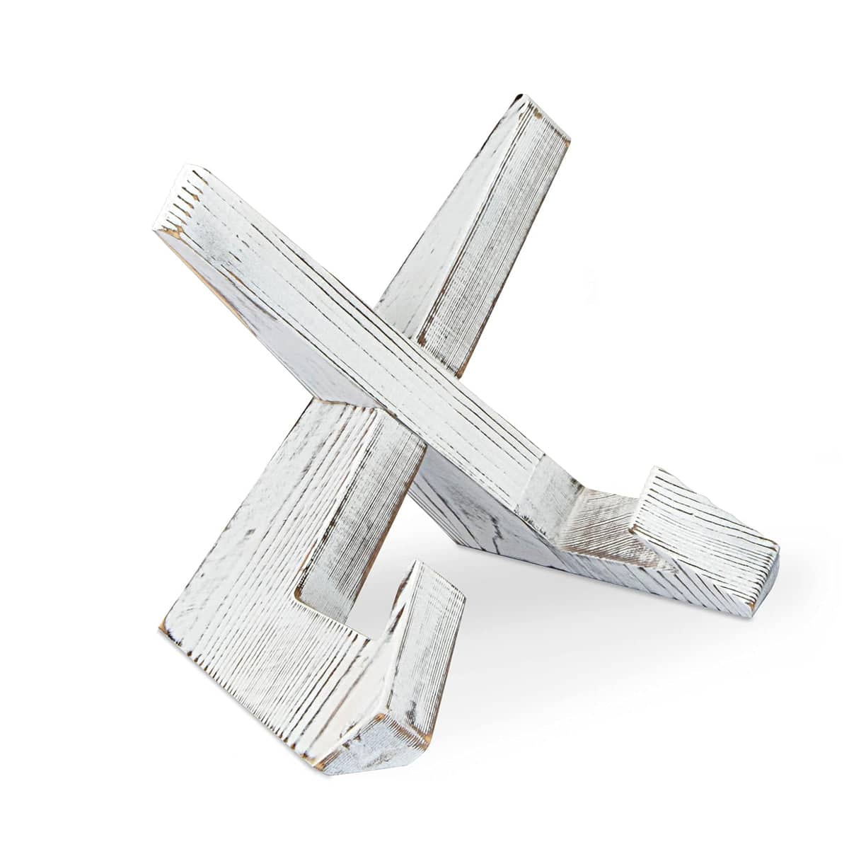 Solid Wood Plate Stand Rack Desktop Reading Stand - White
