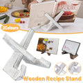 Solid Wood Plate Stand Rack Desktop Reading Stand - White - view 2