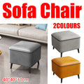 Solid Wood Shoe Bench Stool with Leather Seat - Orange, Large - view 2