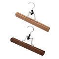 Solid Wood Skirt Clip Hangers with Flannel Lining Pack of 10 - Light Brown - view 3