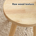 Solid Wood Stool with Rabbit Ear Backrest for Entryway, Hallway and Living Room - view 4