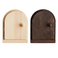 Solid Wood Switch Cover with Hinged Arch Door - Natural Wood - view 3