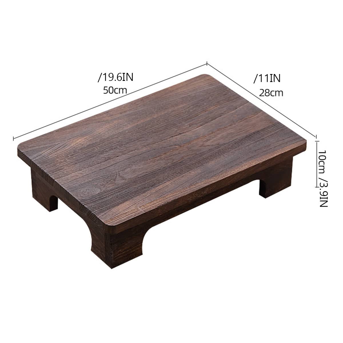 Solid Wood Tatami Coffee Table - Low Japanese Floor Tea Table, 50 x 28 x 10 cm - view 3