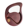 Solid Wood Veneer 24 String Harp Beginner Music Instrument - Burgundy