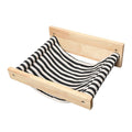 Solid Wood Wall Mounted Cat Hammock with Cotton Linen Bed for Indoor Cats and Kittens - view 2