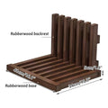 Solid Wood Wall Mounted Foldable Shoe Bench in Walnut for Entryway and Hallway - view 3