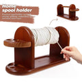 Solid Wood Yarn Spindle Holder with Scissor Organiser - view 4