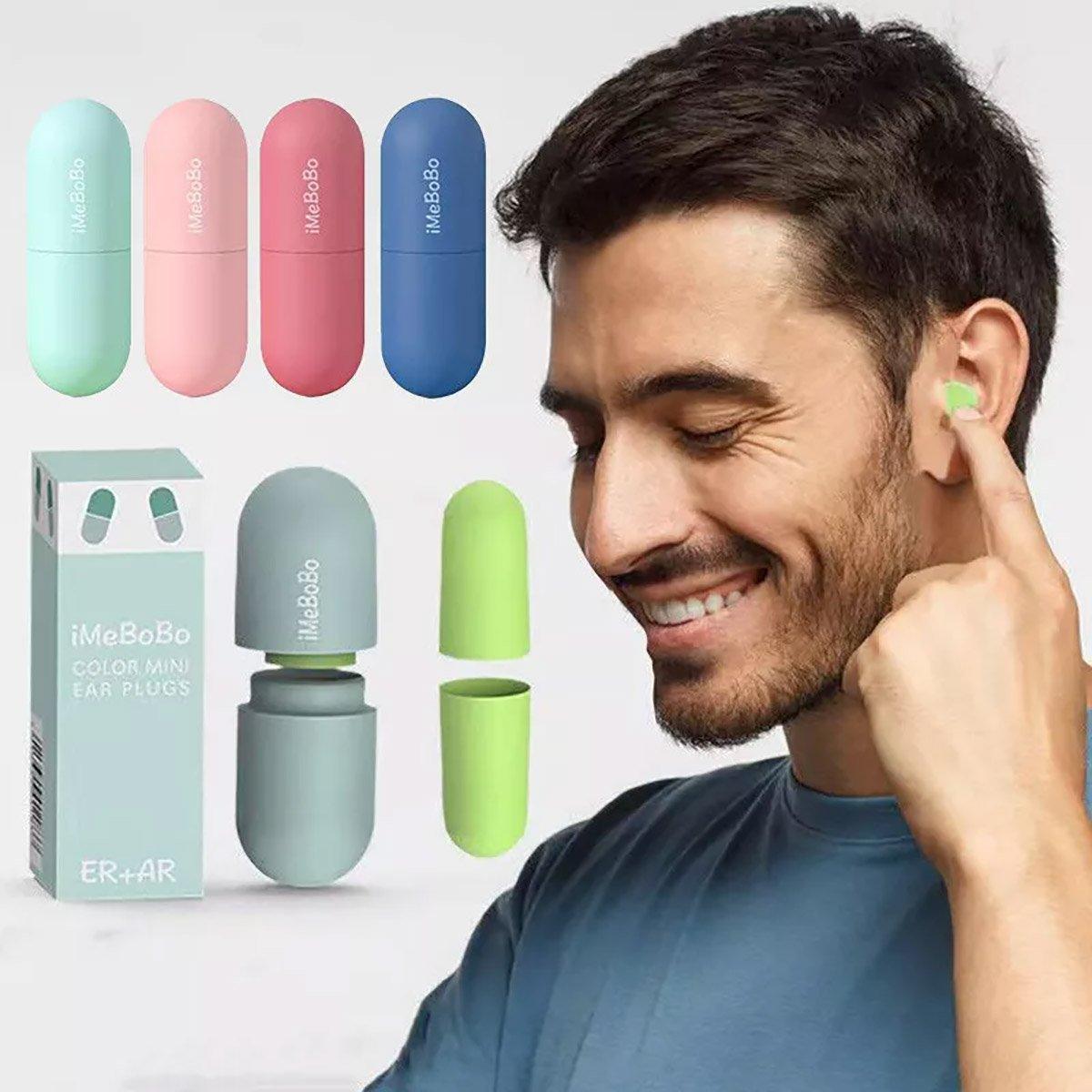 Soundproof Capsule Earplugs for Sleeping - 2 Pairs, Green - view 13