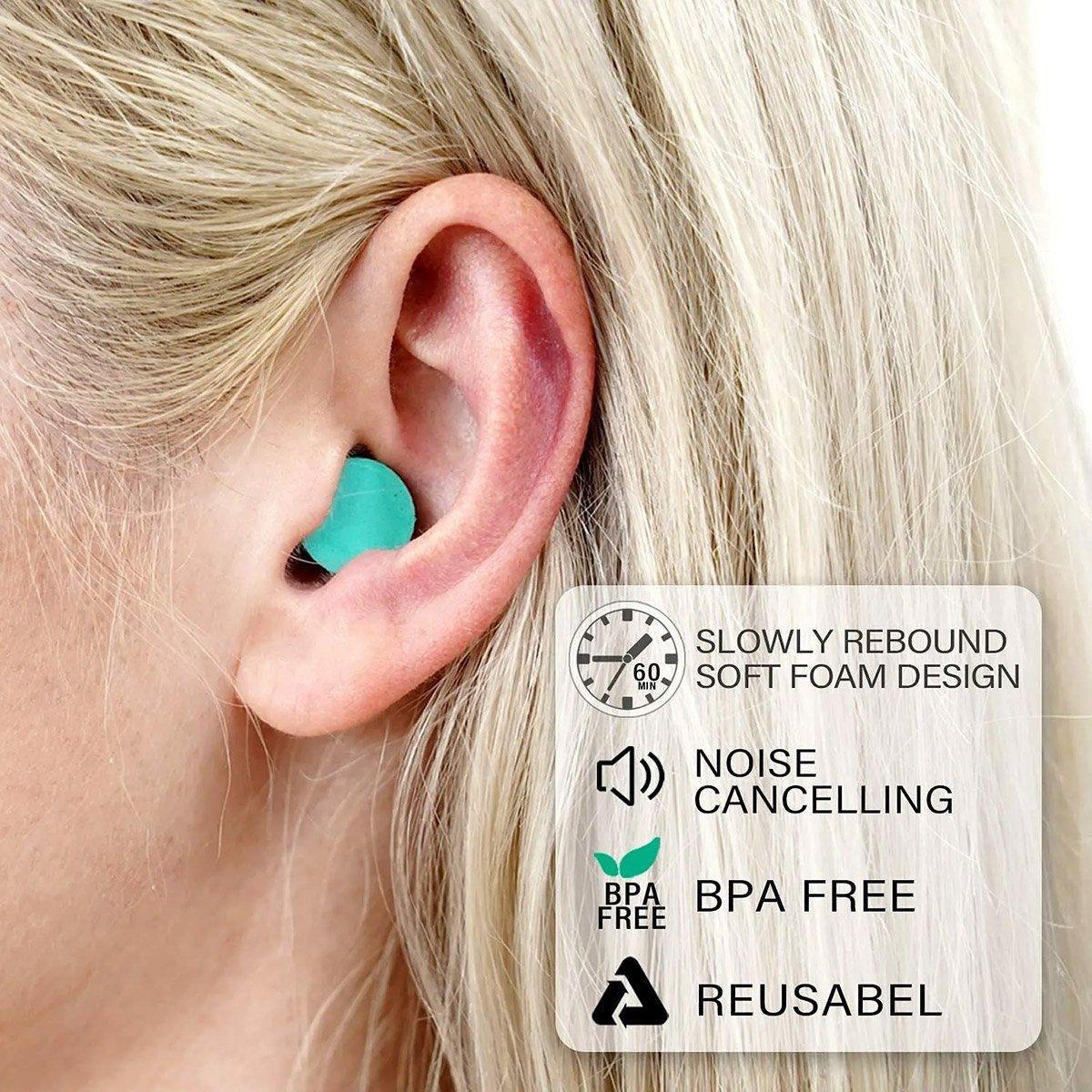 Soundproof Capsule Earplugs for Sleeping - 4 Pairs, Red - view 9