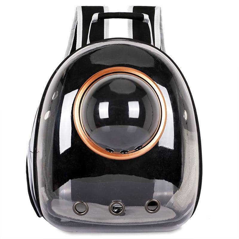 Space Capsule Pet Backpack Carrier for Dogs and Cats - Black