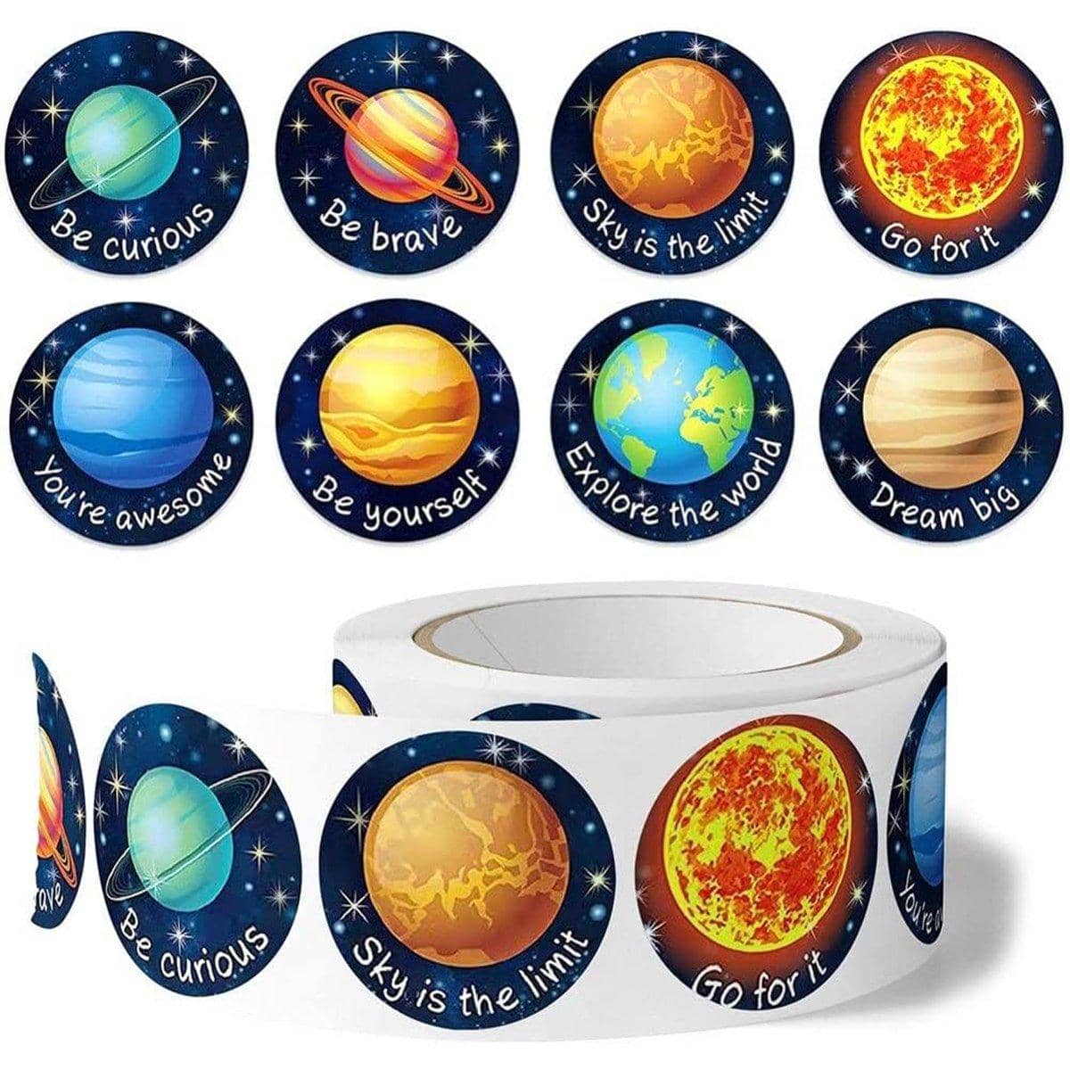Space Planet Sticker Labels - 2 Rolls of 500 Stickers - view 4