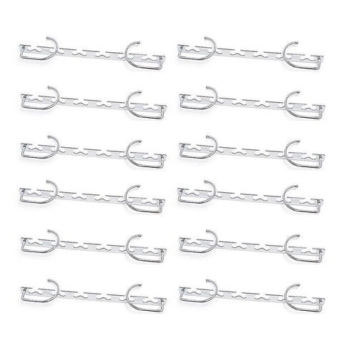 Space Saving Hanger Racks with Swivel Hooks - Pack of 12