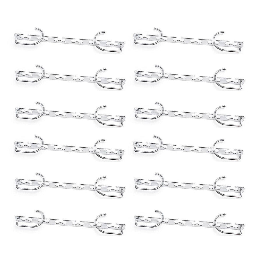 Space Saving Hanger Racks with Swivel Hooks - Pack of 12