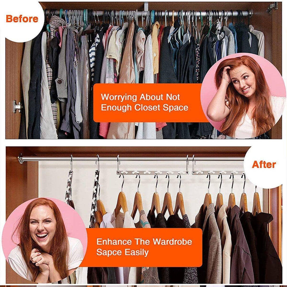 Space Saving Hanger Racks with Swivel Hooks - Pack of 12 - view 5