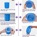 Space Saving Ice Cube Bucket with Lid - Reusable, 13 x 13 x 14 cm, Blue - view 4