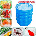 Space Saving Ice Cube Bucket with Lid - Reusable, 13 x 13 x 14 cm, Blue - view 5