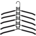 Space Saving Multi Layer Folding Hanger Hook Closet Organiser Clothes Rack - Black