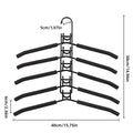 Space Saving Multi Layer Folding Hanger Hook Closet Organiser Clothes Rack - Black - view 4