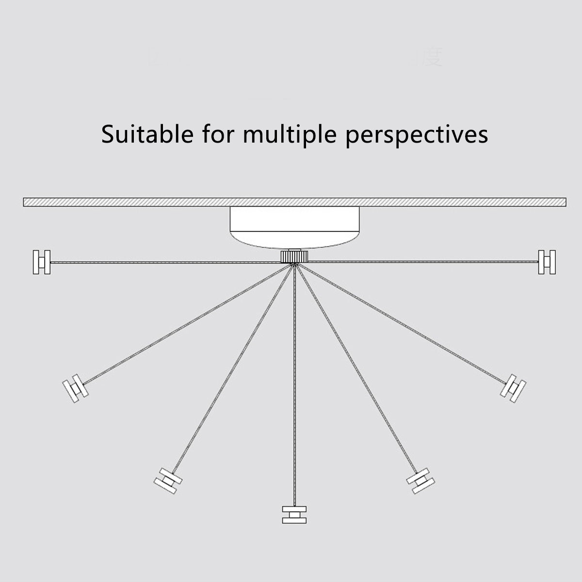 Space-Saving Retractable Clothesline, 2.8 m - Black Square - view 5