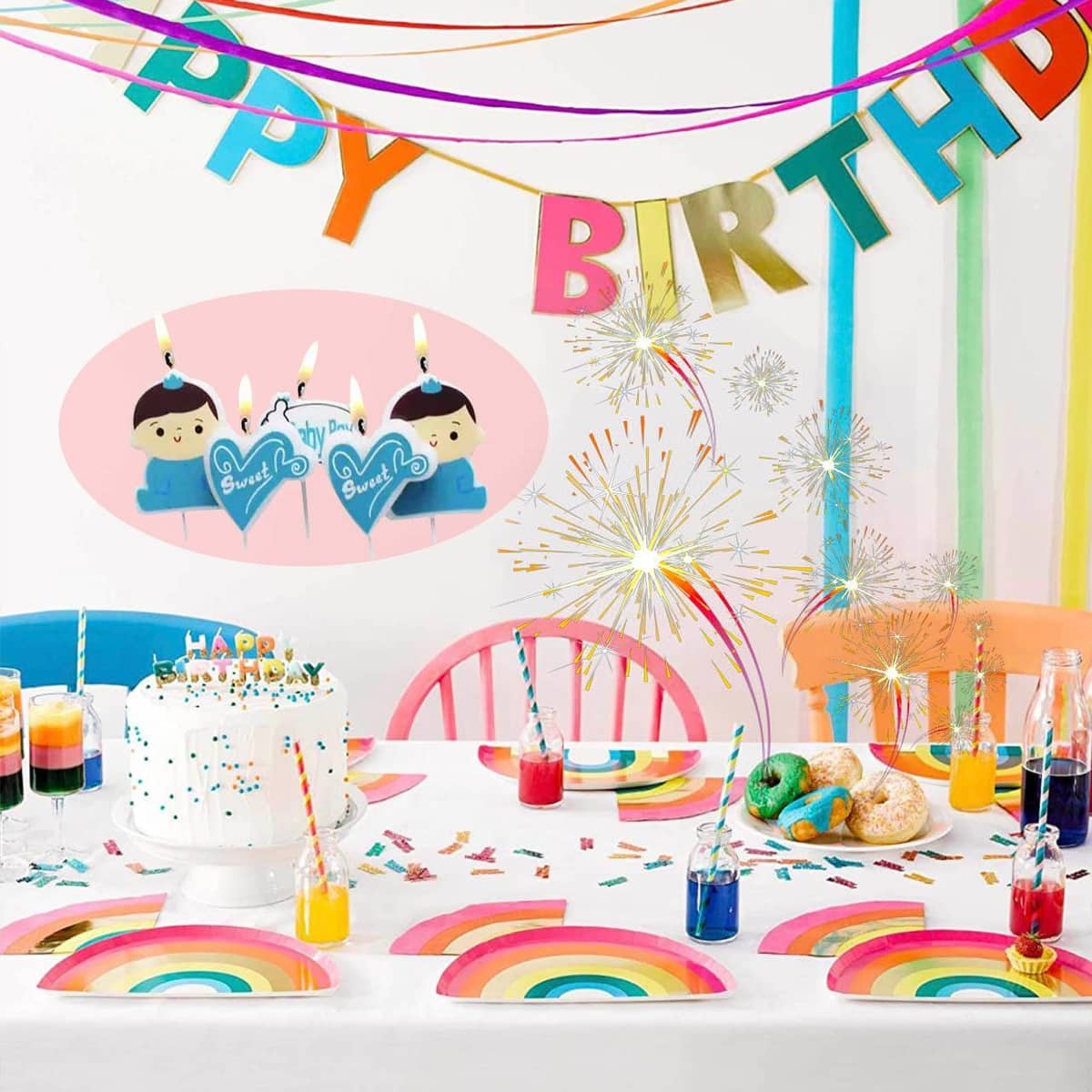 Spaceman Birthday Cake Candles - Astronaut Design - view 4