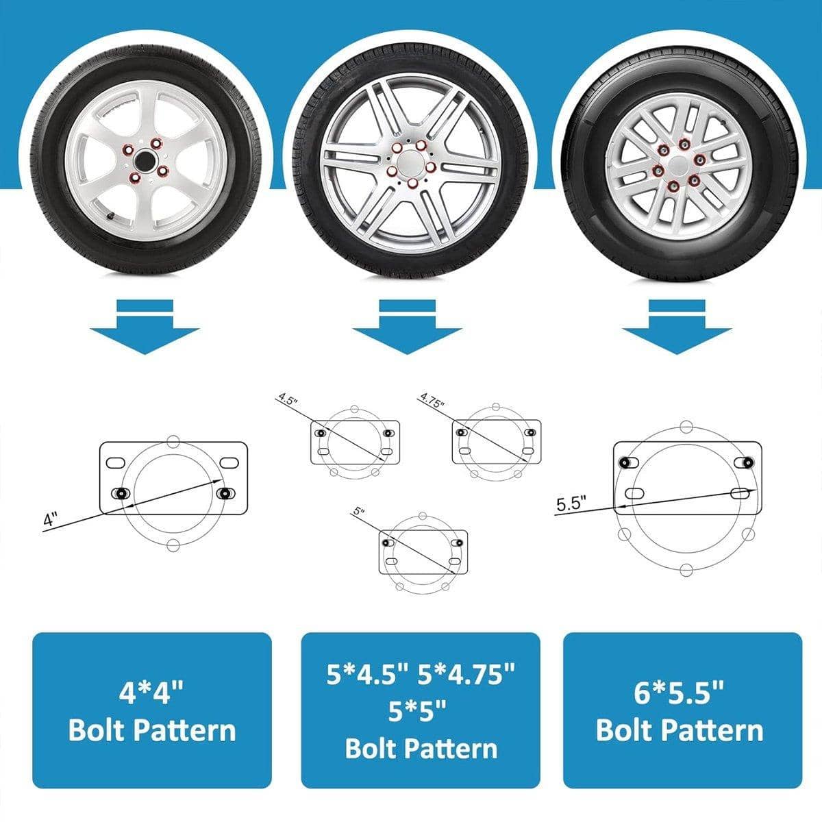 Spare Tyre Carrier for Trailers - Heavy Duty Steel Mount, 150 lbs Capacity - view 3