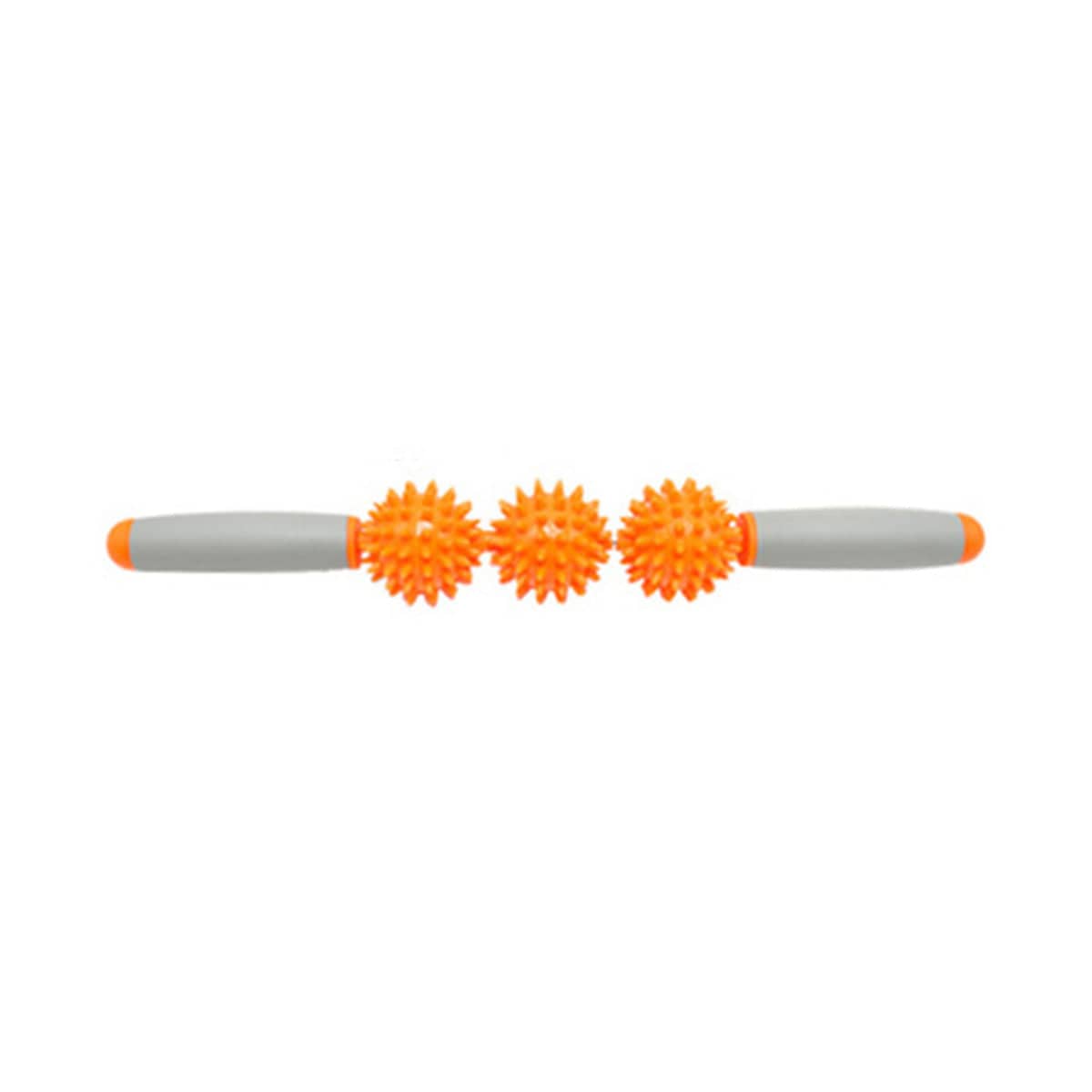 Spiky Massage Roller Stick with Rotating Balls, 44 cm - Orange