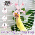 Spinning Windmill Bird Cage Toy - 360 Degree Rotation for Parakeets and Cockatiels