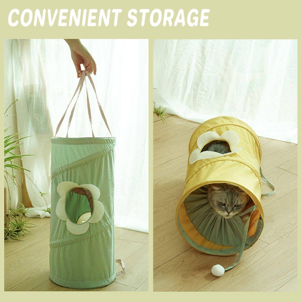 Spiral Cat Tunnel Toy - Green, 50 cm - view 5