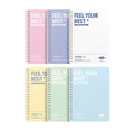Spiral Lined Notebooks 6 Colour Pack with Thickened Cream Pages - A5