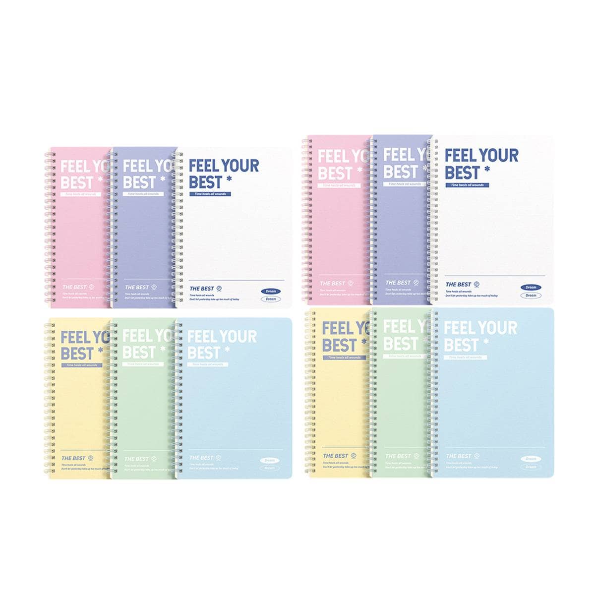 Spiral Lined Notebooks 6 Colour Pack with Thickened Cream Pages - A5 - view 3