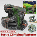 Spiral Turtle Platform Resin Reptile Climbing Ornament Aquarium Decoration