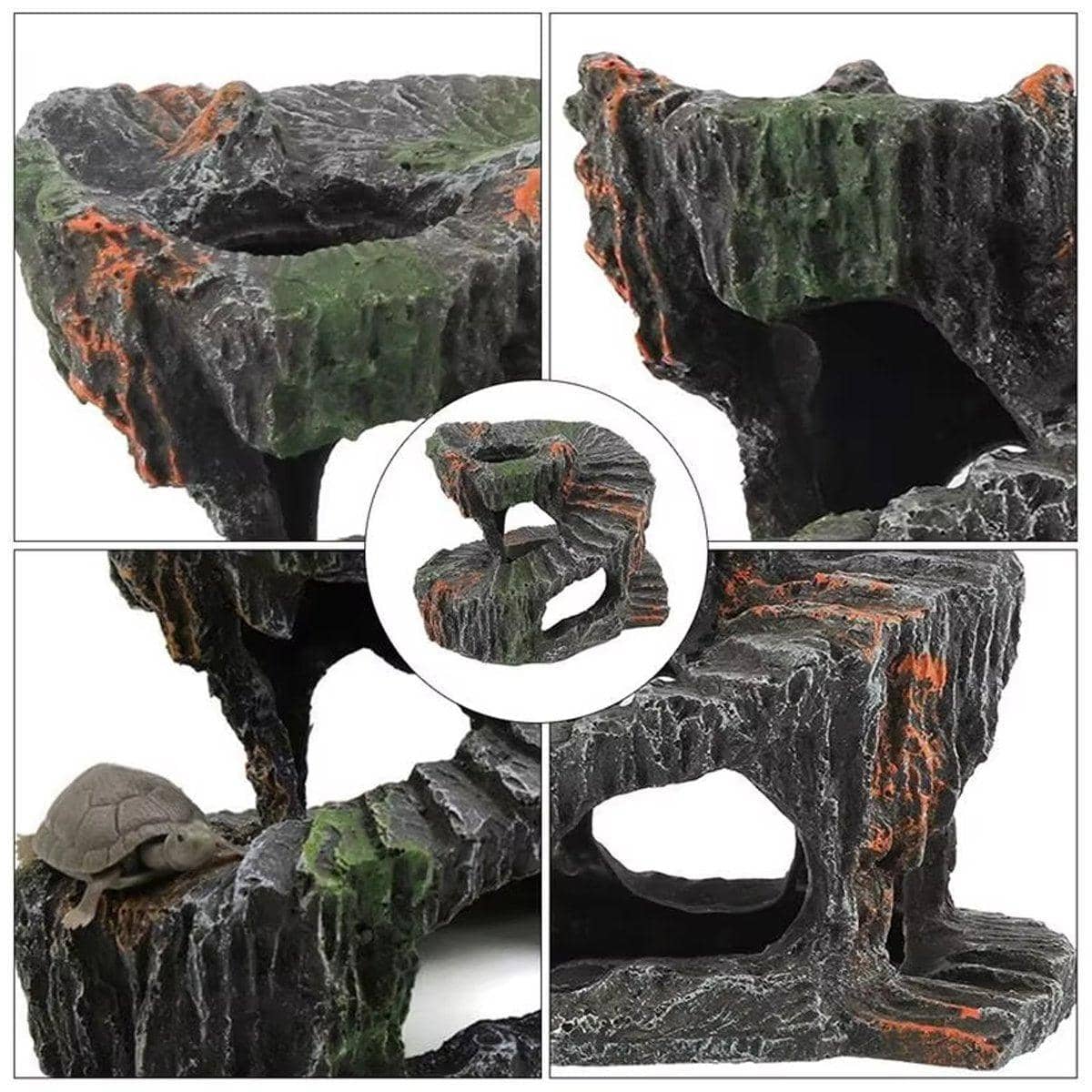 Spiral Turtle Platform Resin Reptile Climbing Ornament Aquarium Decoration - view 4