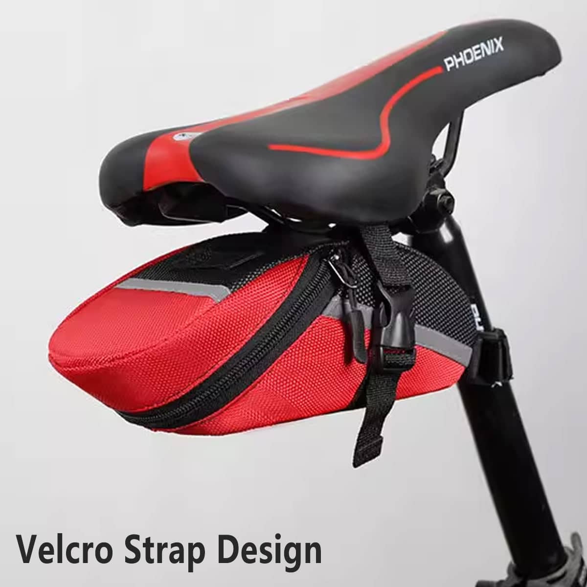 Splash Proof Bike Saddle Bag, Large Capacity Under Seat Pouch for Road and Mountain Bikes - view 5