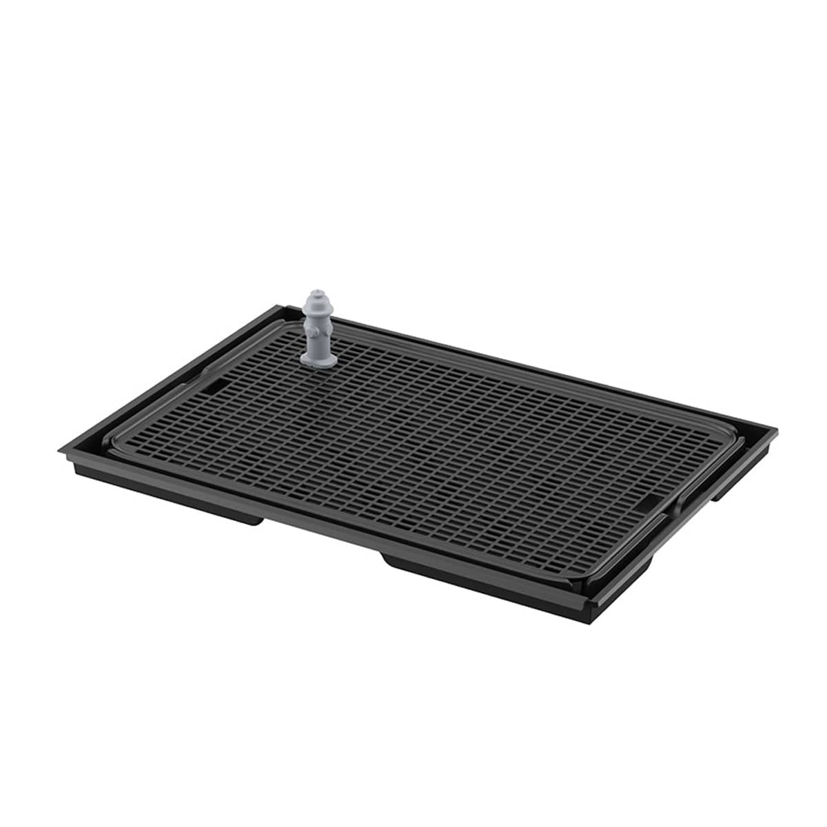 Spliceable Dog Toilet Tray with Urinary Guide Column, 42 cm Pet Potty Grid - Black