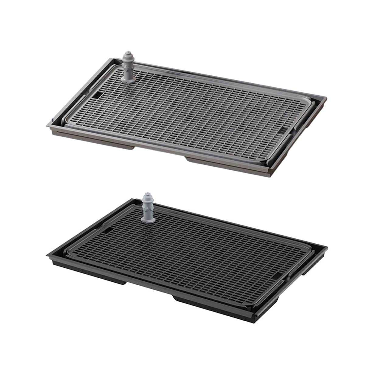 Spliceable Dog Toilet Tray with Urinary Guide Column, 42 cm Pet Potty Grid - Black - view 3