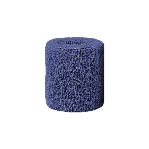 Cotton Sports Wristband Sweatband for Tennis, Gym and Yoga - Blue Grey